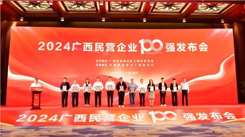 喜報！中偉在“2024廣西民營企業100強發布會”上榮獲三項大獎